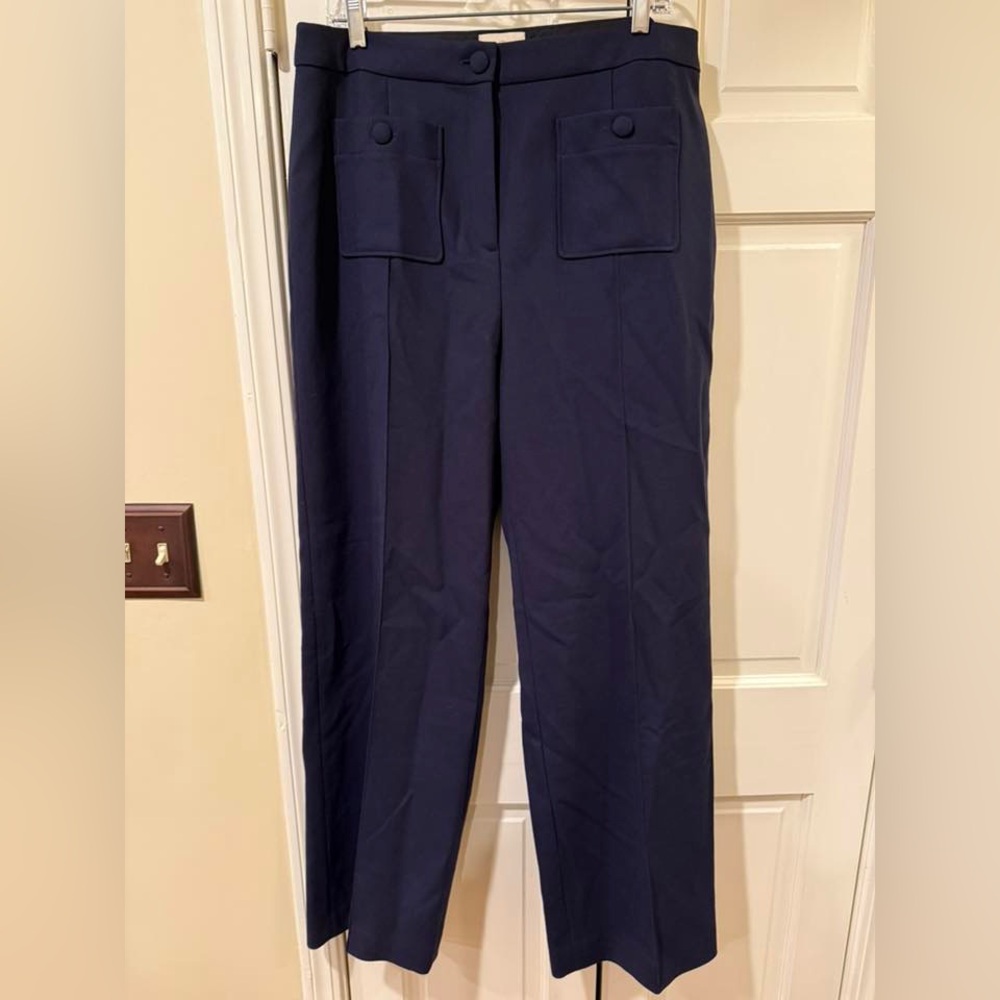 BNWT Sézane Dan trousers marine navy blue 44 12 - Picture 2 of 6